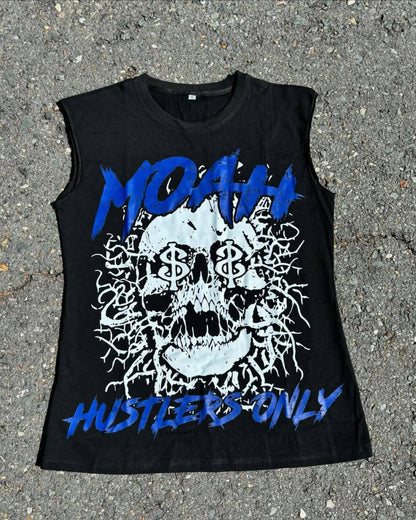 Summer Fashion Men and Women Sleeveless Shirts Harajuku Hip Hop Dragon Pattern Printed T-shirt Gothic American Sports Tank Top