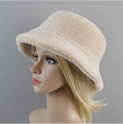 Chapéu de Pele de Carneiro Shearling Partículas Chapéus Femininos Inverno Quente Clássico Luxuoso Bonés de Alta Qualidade Chapéu Feminino Moda Novo Design Chapéu de Balde