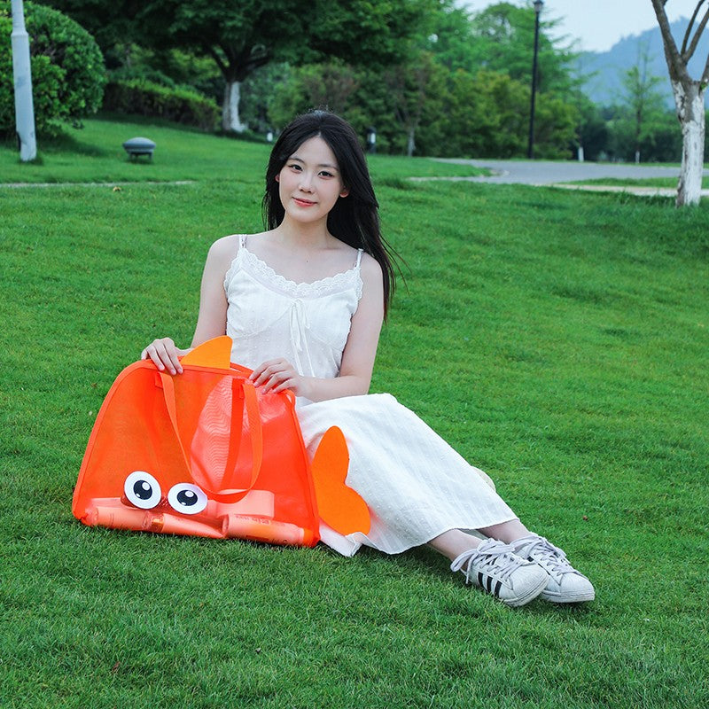 Summer new travel beach bag children's cartoon toy storage bag swimsuit storage bag big eye handheld toiletry bag