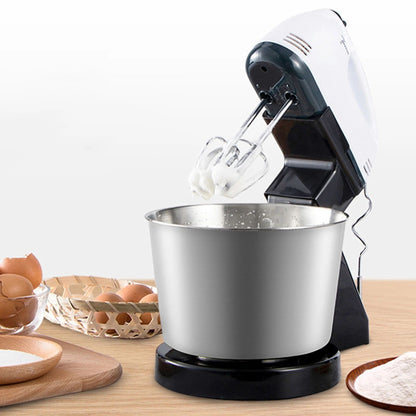 1pc-Dual-Power Kitchen Mixer - Electric & Manual Handheld Blender for Baking/Cooking (Includes Mixing Bowl)