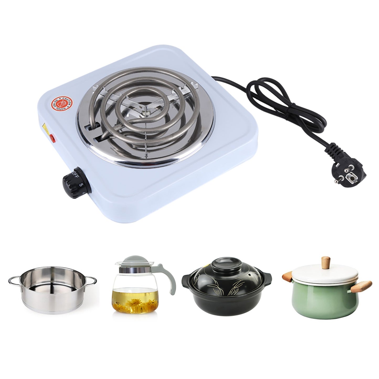 Fogão Elétrico 1000W Queimador Cozinha Aquecedor de Café Chapa Aparelhos de Cozinha Plugue UE 220V