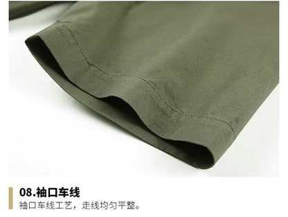 New Summer Men's Short Shirt Korean Casual Oversized Navy Blue Cargo Shirt Classic Retro Men Clothing Outdoor Sports Durable Top