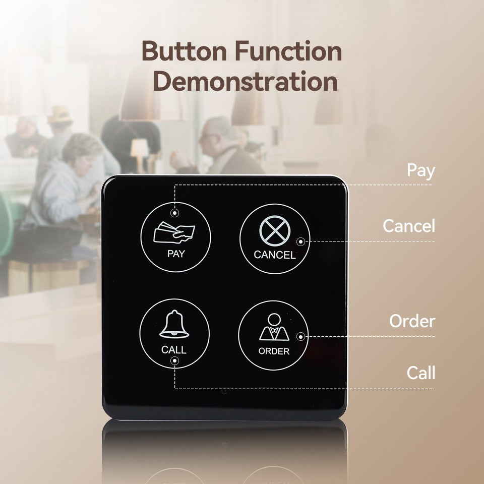 Retekess wireless calling system restaurant pagers TD113 waterproof touch watch TD033 waiter call buttons for cafe bar hookah