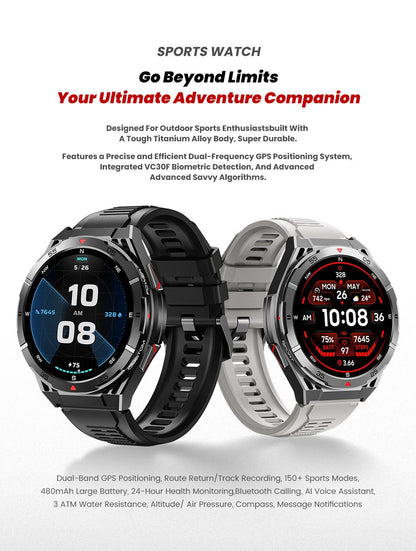 2025 AGPS New Men Smart Watch DIgital Military Sport Electronic Bluetooth 10 ATM Waterproof Diving Original Bracelet