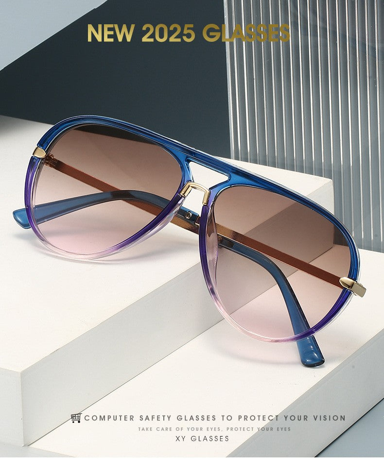 2025 Aviation Sunglasses Women Brand Designer Pilot Sun Glasses Uv400 Simple Fashion Suitable Shades