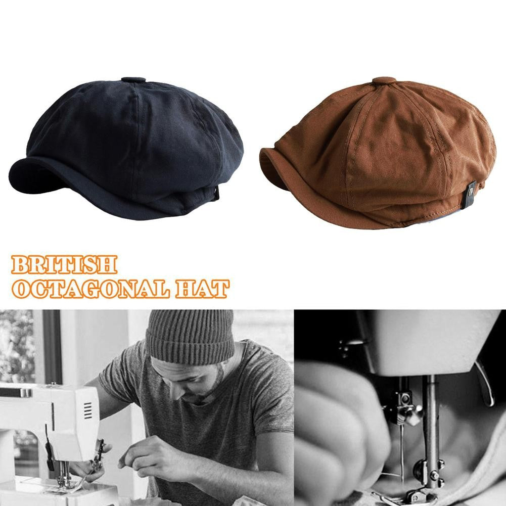 Men Retro Beret British Hat Wool Blend Vintage Herringbone Tweed Men Casual Newsboy Hat Flat Cap British Style Newsboy Cap 2026