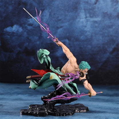 One Piece 10CM Bonecos de Anime GK Roronoa Zoro Três Espadas Sa-maximum PVC Bonecos Colecionáveis de Ação Presentes Infantis
