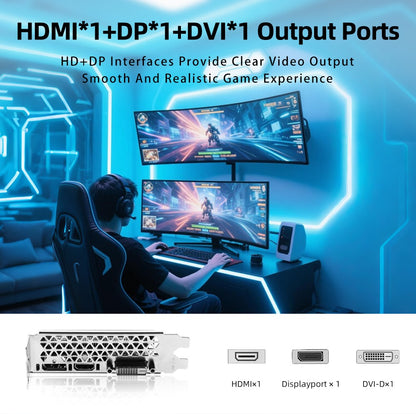 Placa de Vídeo AIBOMAN GTX1660Ti 6GB GDDR6 192Bit 1530MHz GPU PCI-E 3.0 HDMI DP DVI Saída Placas Gráficas para Jogos