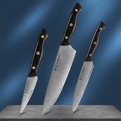 TURWHO 1-6PCS Kitchen Knives Set Japanese 67 Layer Damascus Steel Chef Knife PRO VG10 Santoku Bread Boning Utility Paring Knives