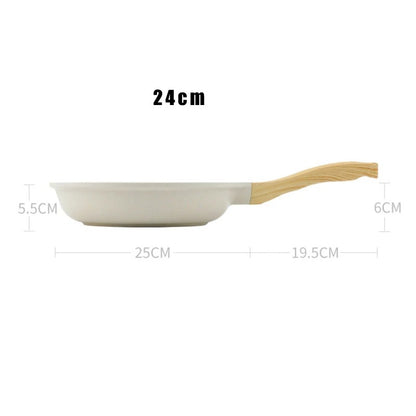 Panela Wok Antiaderente Frigideira Cerâmica Pedra Medicinal Fogão a Gás Indução Utensílios de Cozinha Universais Panela Antiaderente para Bife e Molhos