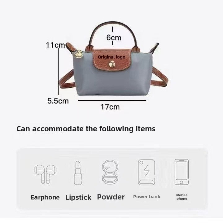 Mini dumpling bag, handbag, mobile wallet, mini shoulder bag, crossbody bag for women