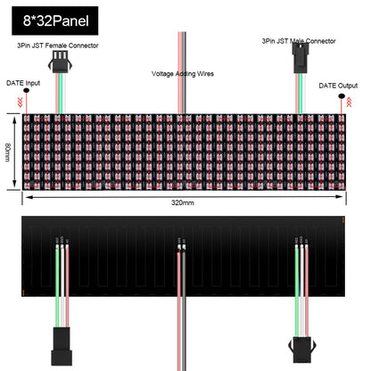 1~5Pcs WS2812B 8x8 16x16 RGB LED Digital Flexible Individually Addressable Panel Screen WS2812 8x32 Smart Pixel Module Matrix 5V