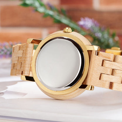 BOBO BIRD Women’s Custom Wooden Watch – Eco-Friendly Personalized Gift Quartz Wristwatch with Engraving Option Dropshipping