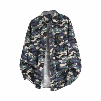 New Camouflage Cargo Shirt Men Cotton Multi-Pocket Camo Shirts High Quality Militar Overshirt Men Army Green Shirts Casual