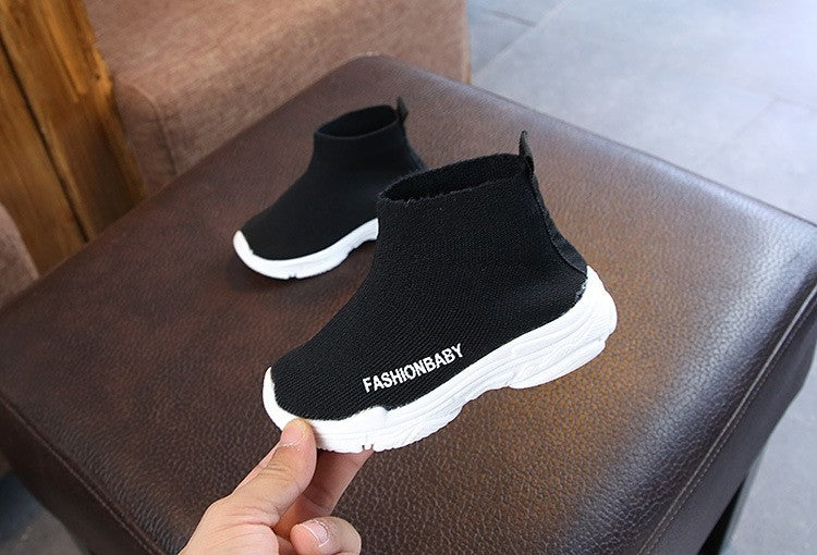 Autumn Winter Kids Sneakers Children Casual Shoes Slip-on Breathable Kids Socks Shoes Non-slip Snow Boots Boys Girls Sport Shoes
