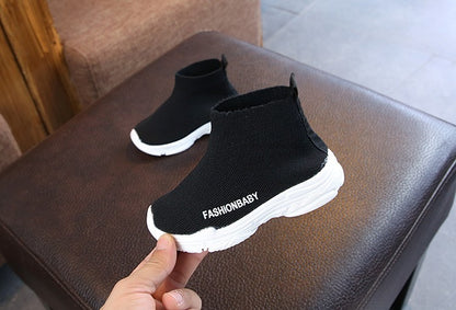 Autumn Winter Kids Sneakers Children Casual Shoes Slip-on Breathable Kids Socks Shoes Non-slip Snow Boots Boys Girls Sport Shoes