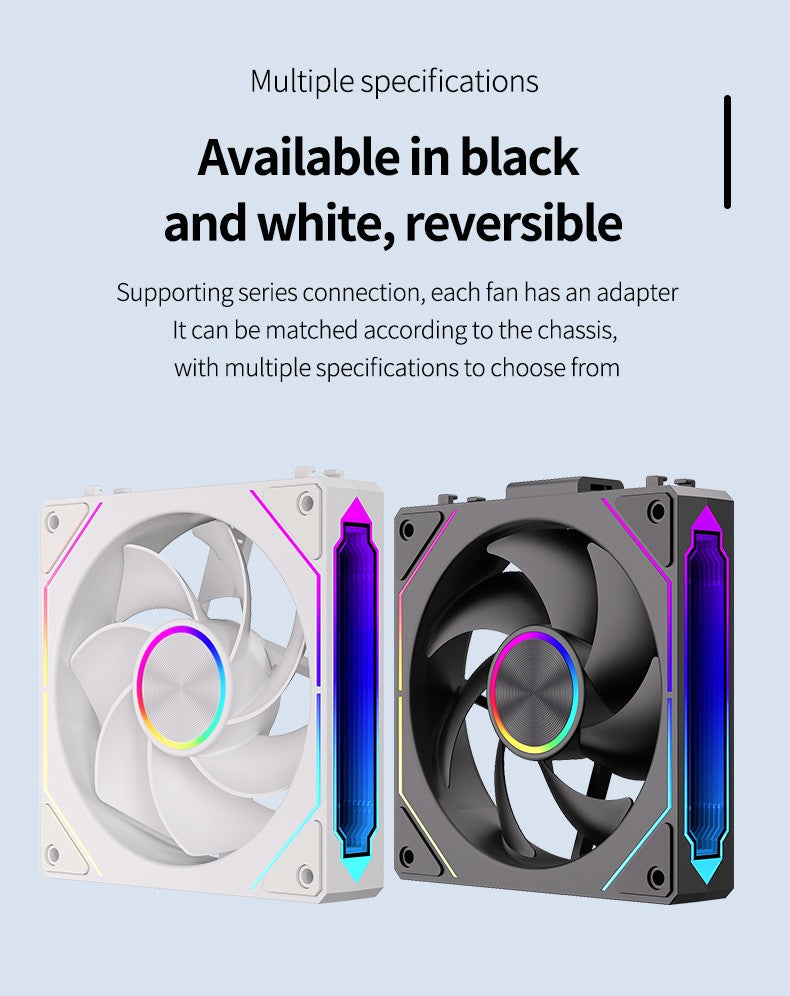 TEUCER DL-2 ARGB PC Fan 3-in-1 Case Fan Compatible with 240 360 Water Cooling Radiator Wireless Cooling Fan Kit