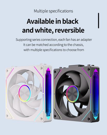 TEUCER DL-2 ARGB PC Fan 3-in-1 Case Fan Compatible with 240 360 Water Cooling Radiator Wireless Cooling Fan Kit