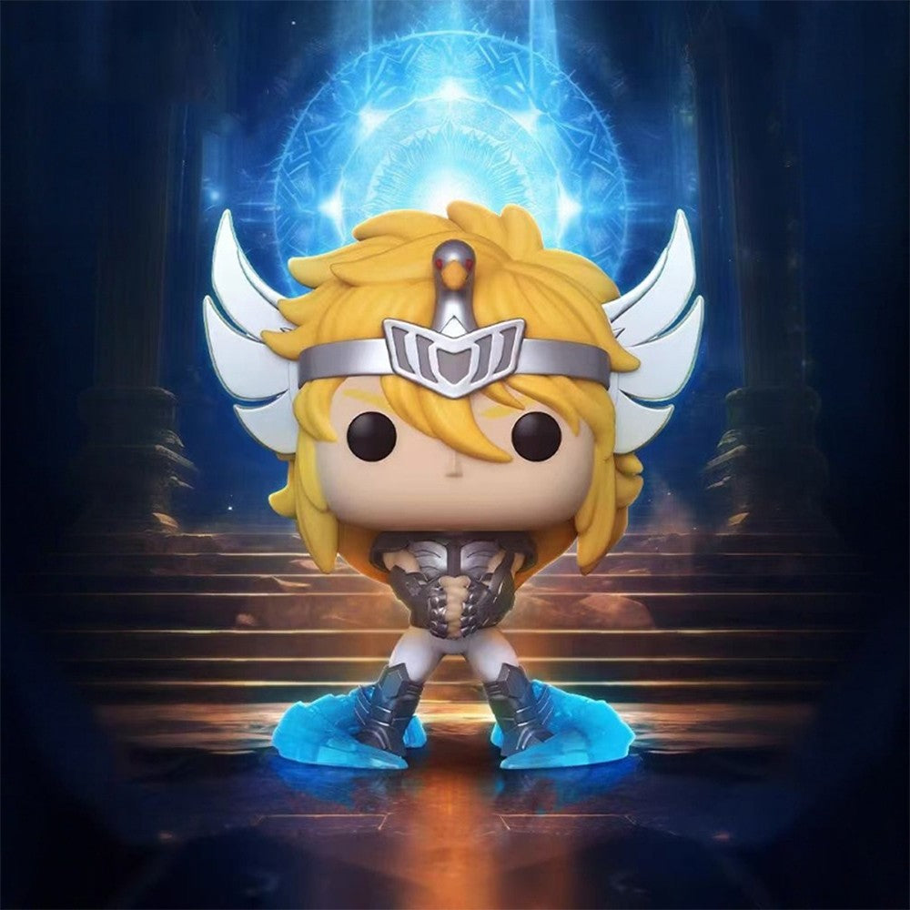 Funko Pop Cavaleiros do Zodíaco Boneco Articulado Hyoga de Cisne #808 Shiryu de Dragão #807 Shun de Andrômeda #809 Ikki de Fênix #810 Bonecos de Vinil Brinquedos