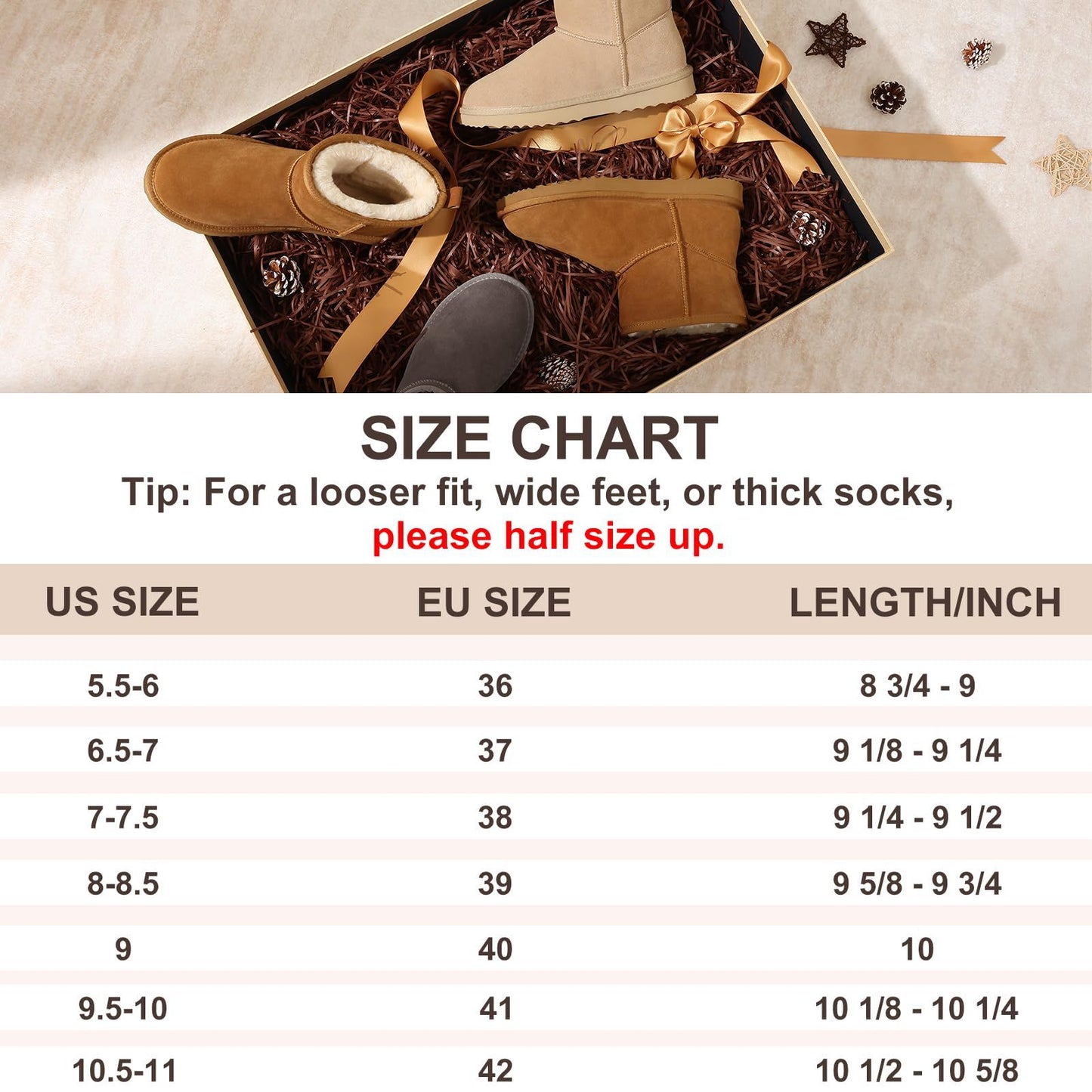 Bebealy Winter Suede Boots For Women Classci Genuine Brand Women Boots Outdoor Short Plush Antiskid Ankle Boots Cozy Fuzzy Boots