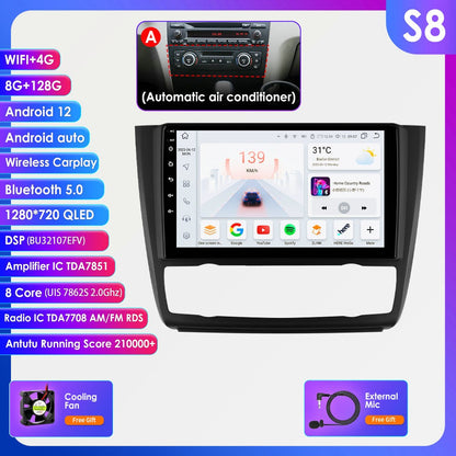 Carplay 4G Android 13 Car Radio for BMW 1 Series E81 E82 E87 E88 AT MT Auto Manual Multimedia Player Nav GPS 2Din Stereo DSP RDS