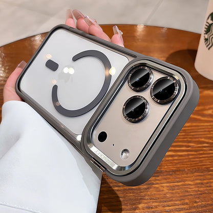 for iPhone 17 Camera Bracket for Magsafe Case for iPhone 17 Pro Max Air Wrist Strap Lens Film ShockProof Wireless Charging Cover