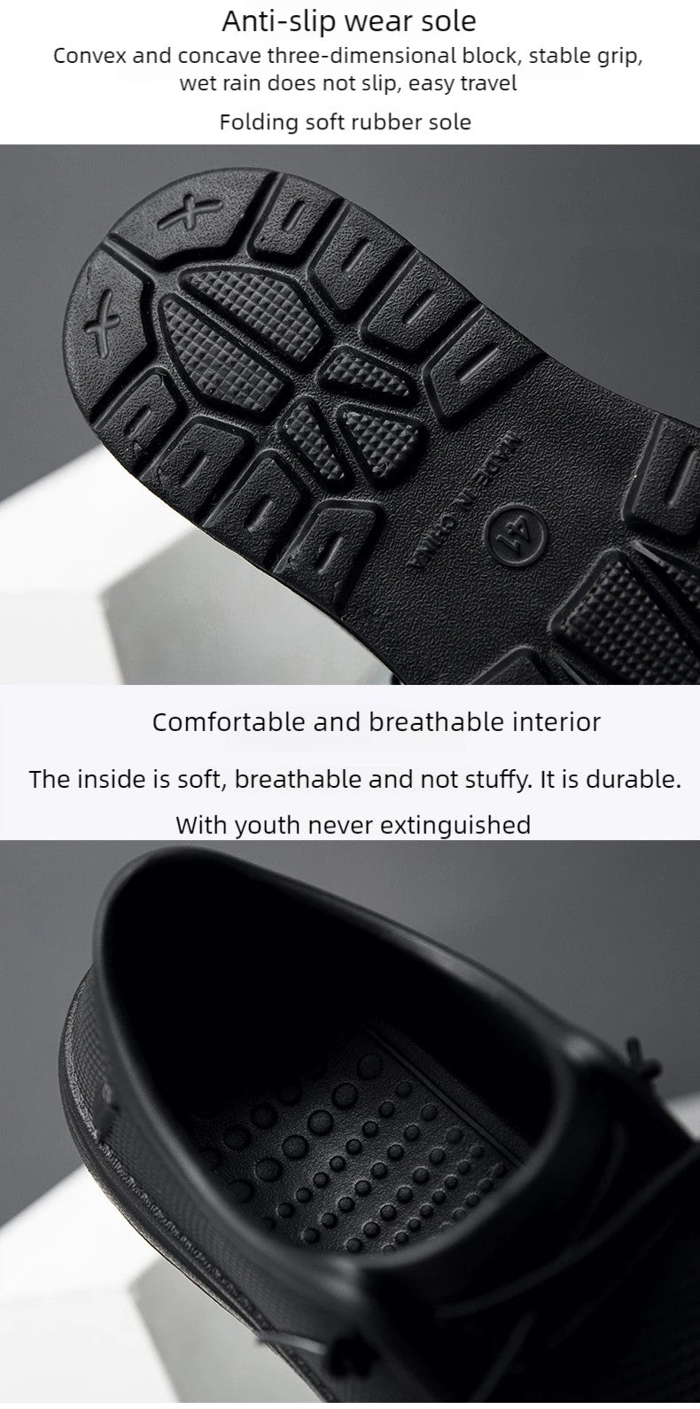 Hotel Chef Shoes Four Season soft sole Anti-skid Oil-proof Men Plus Size Kitchen work shoes Garden Shoes Labor Shoe Fishing Shoe