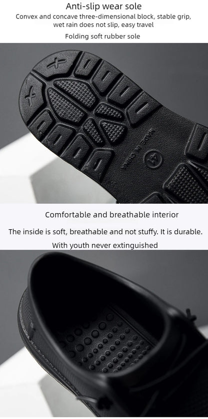 Hotel Chef Shoes Four Season soft sole Anti-skid Oil-proof Men Plus Size Kitchen work shoes Garden Shoes Labor Shoe Fishing Shoe