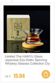 Copo de Uísque Japonês de Gelo para Uísque Puro Copos de Uísque de Montanha 3D Caixa de Presente de Madeira Taça de Conhaque Copo de Vodca Copo de Vinho