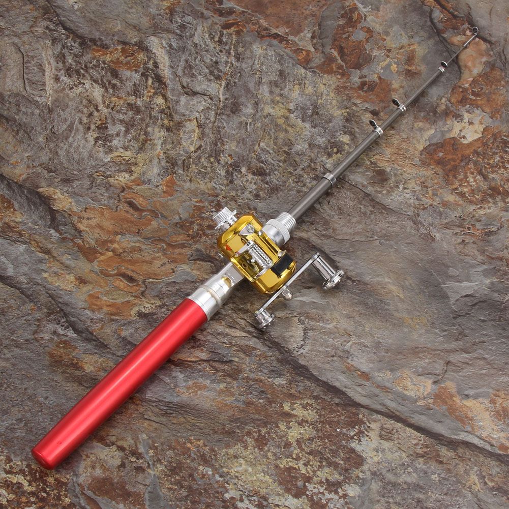 Fishing Rod Reel Combo Set Mini Telescopic Pocket Pen Fishing Rod Pole Fish Rod+Reel Pocket Fishing Rod Reel Full Kit