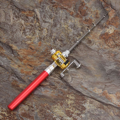 Fishing Rod Reel Combo Set Mini Telescopic Pocket Pen Fishing Rod Pole Fish Rod+Reel Pocket Fishing Rod Reel Full Kit