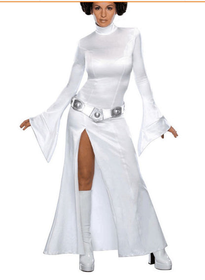 ostume de cosplay de batterie de jeu d'anime pour les femmes, costume de cosplay de document solide simple, manches longues, fen