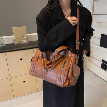 Bolsas de Ombro com Compartimento Interno Macio de Alta Qualidade Cores Contrastantes Bolsas Transversais para Mulheres Bolsas de Mão de Couro PU Modernas