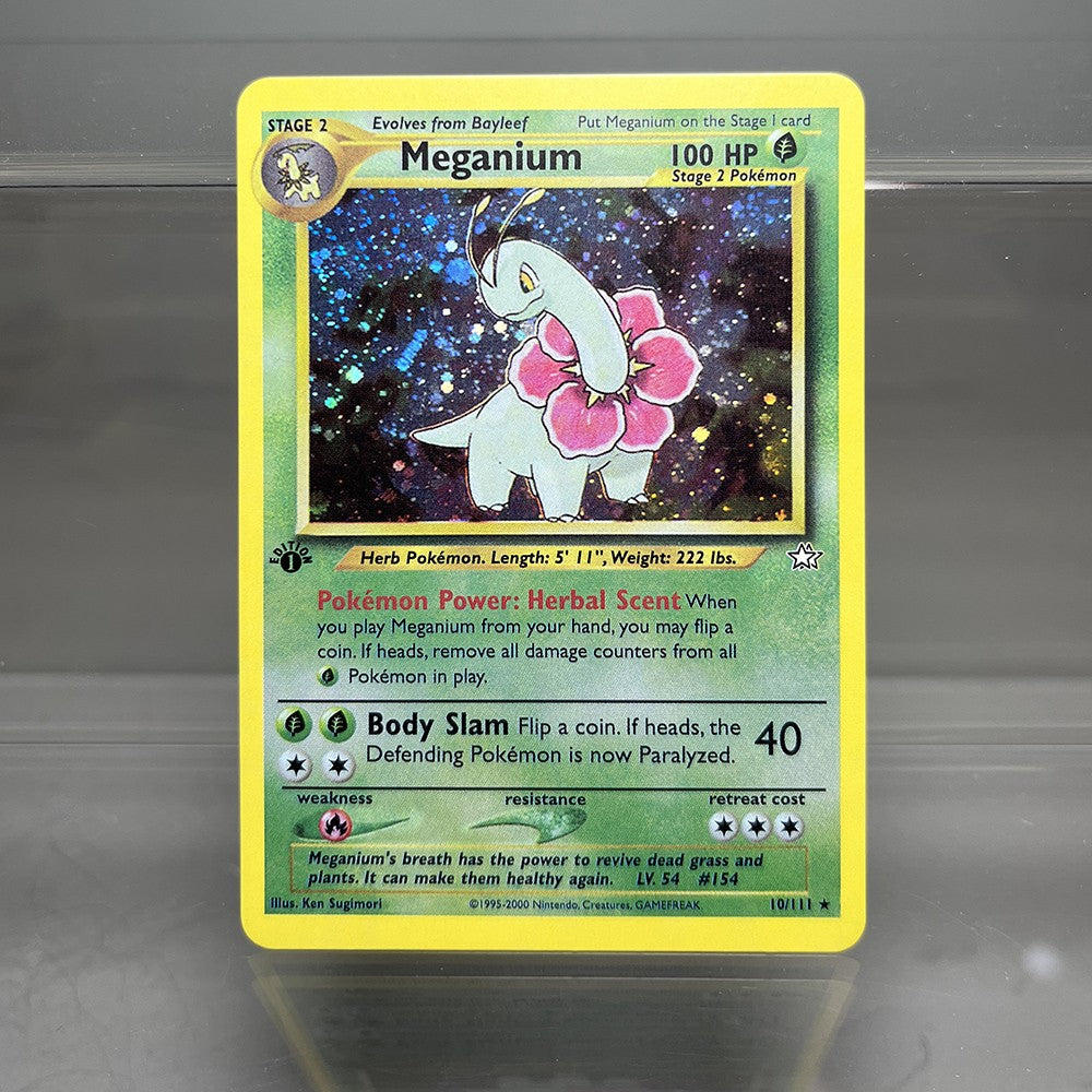 Cartas PROXY PKM Gym-Challenge/Neo-Genesis Lugia Typhlosion Rocket's Mewtwo PTCG Foil Game Collection Cards Game Toys