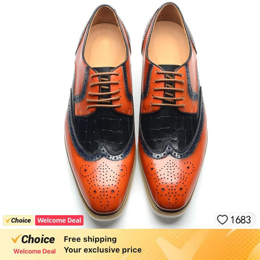 Handmade men shoes luxury brand high quality Genuine Leather dress shoes Man Fashion Formal Office Oxford Male Footwear Social