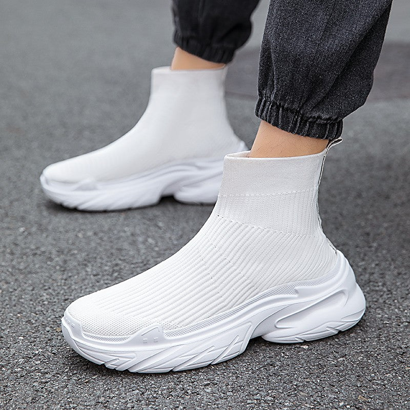Sneakers for Men Fashion High Top Sock Shoes Autumn New Breathable Casual Shoes