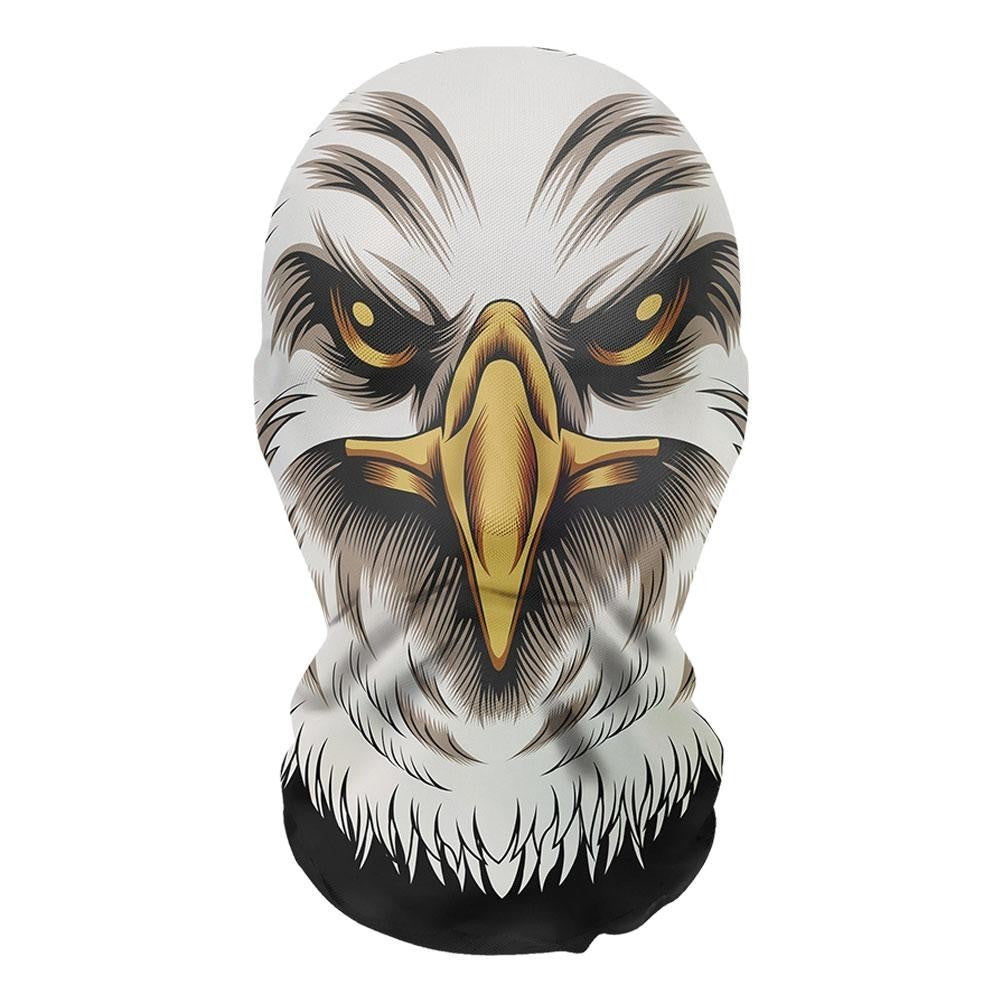 3D printed mask for role-playing full face covering elastic mesh printed mask fashionable Halloween makeup dance party headwear