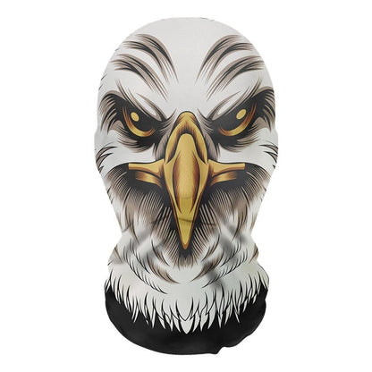 3D printed mask for role-playing full face covering elastic mesh printed mask fashionable Halloween makeup dance party headwear