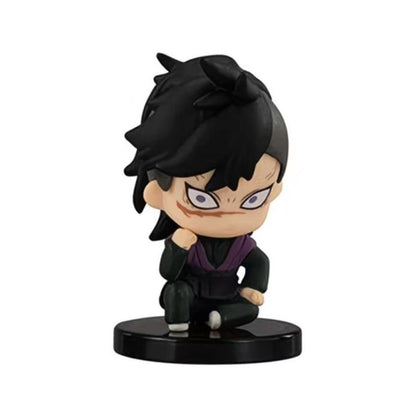 5 Peças Q Versão Demon Slayer Sentado Boneco Fantasma Tanjiro Nidouzi Inosuke Zenitsu Brinquedo Modelo de PVC Colecionável Presente