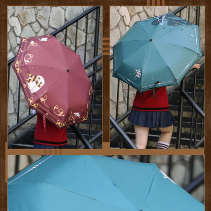Bonecos de Anime Guarda-Chuva Harry Potter Meninos e Meninas Chuva e Sol Automático Portátil Dobrável Guarda-Sol Presente para Fãs Brinquedos