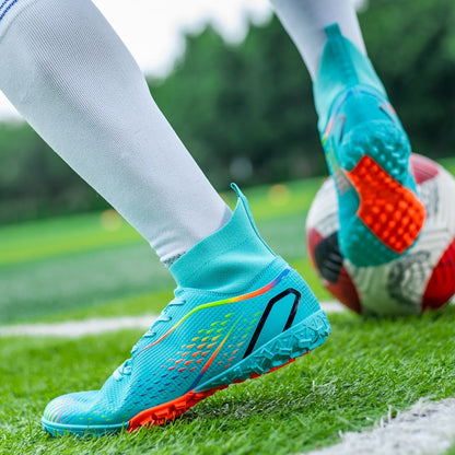 MenOutdoor Football Boots Professional Training Soccer Shoes Soccer Cleats Turf Futsal Match Grass Unisex Non-slip Breathable