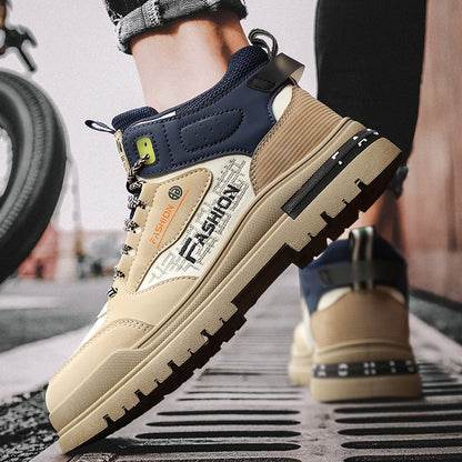 Tênis Masculino Casual de Outono Vulcanizado, Tênis Esportivo Masculino para Caminhada, Tênis Masculino para Área Externa, Tênis Masculino com Sola Macia para Caminhada