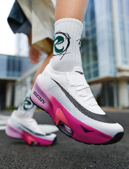 Air Cushion Running Shoes Jogging Marathon Men Sports Breathable Lightweight Women's Comfortable Nonskid Leisure Sneakers