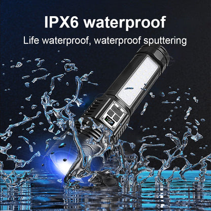 1000000LM Most Powerful LED Flashlight Rechargeable Type-c Flashlight Long Range 6000M Tactical Torch Light For Fishing Hunting