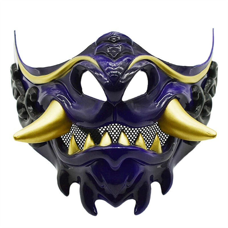 Role Playing Halloween Japanese Samurai Ghost Devil Mask Halloween Devil Warrior Thick Horror Mask