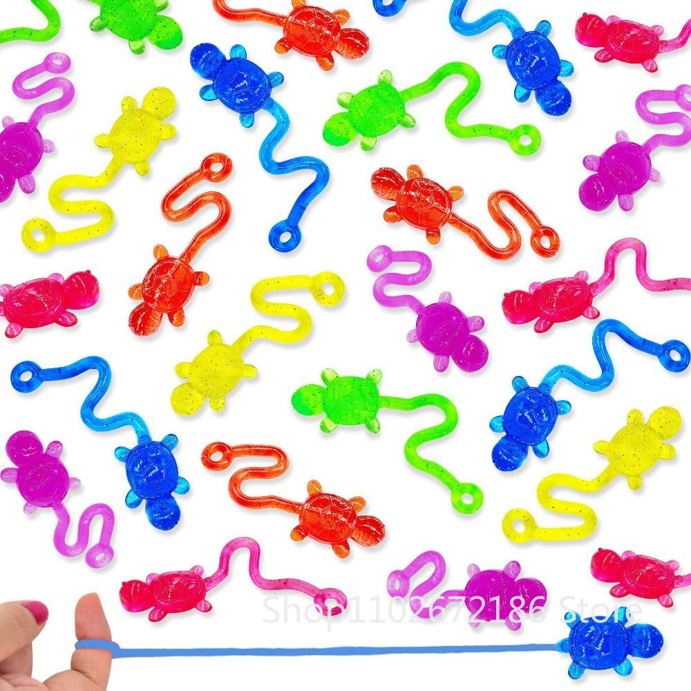 12/24/36 PcsTPR Soft Glue Color Sticky Gold Powder Turtle for Children's Birthday Baby Shower Festival Party Gifts, Gift Rewards
