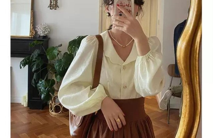 Autumn Outfit Set Women's 2023 New Court Sle Retro irt Versatile Mid-Length A-Line  Skirt for Pear aped Body