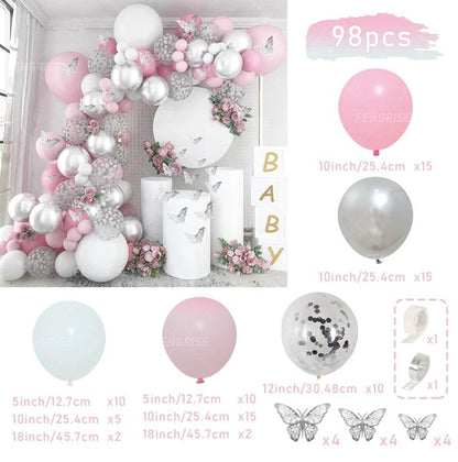 Balloon Garland Arch Kit Birthday Party Decoration Girl Birthday Foil Balloon Baby Shower Decor Globos Wedding Party Supplies
