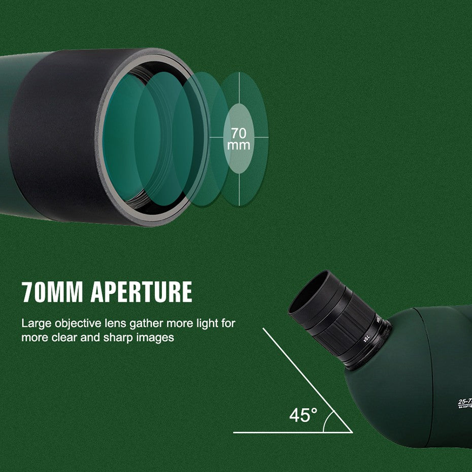 2026 New 25-75x70 Telescope Spotting Scope Powerful Zoom Monocular FMC BAK4 Waterproof for Bird Watching Target Shotting