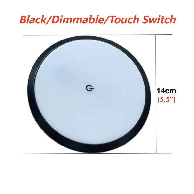 Tokili 12V/24V Dual Volt Ultra-Thin LED Puck Lights, Interior RV Marine Overhead Light, for Camper Cabin, Boat & Trailer Ceiling